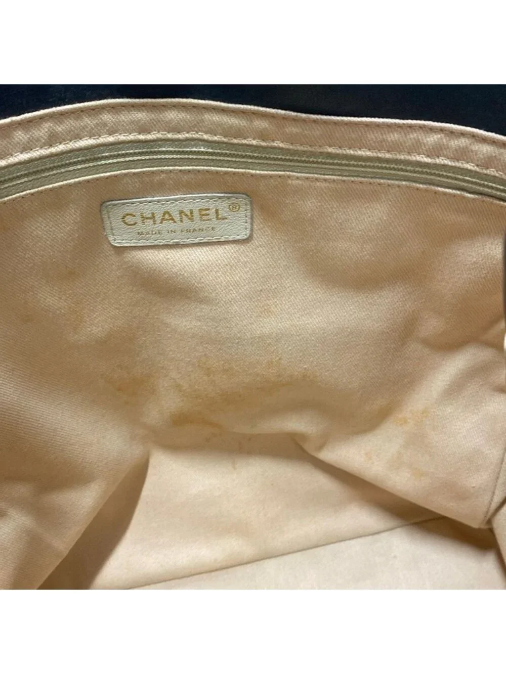 Chanel Tote Bag Camellia Black White Leather